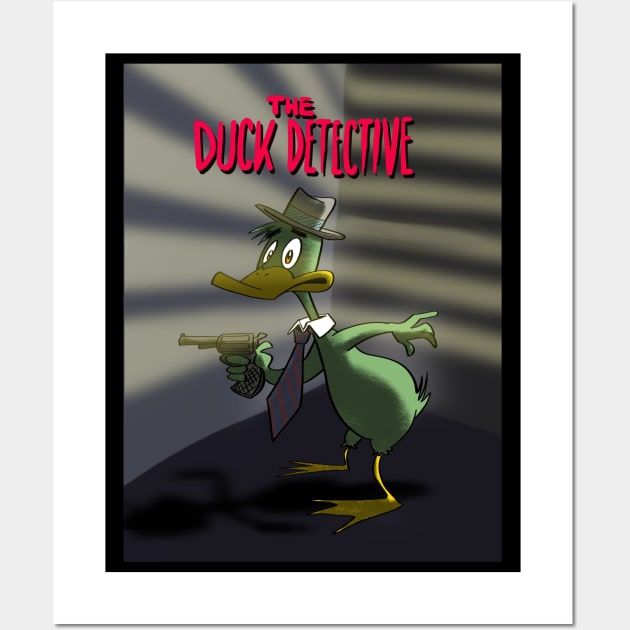 The Duck Detective Noir Wall Art by brightredrocket